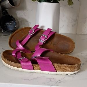Birkenstock Fuchsia Double-Strap Sandals